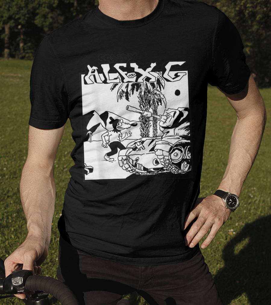 Sandy Alex G Cartoon Tank Forest Scene T-Shirt