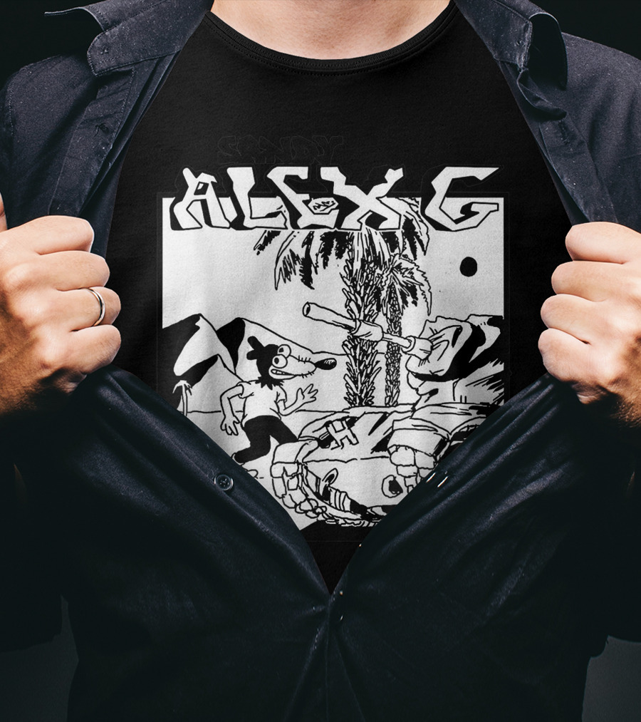 Sandy Alex G Cartoon Tank Forest Scene T-Shirt