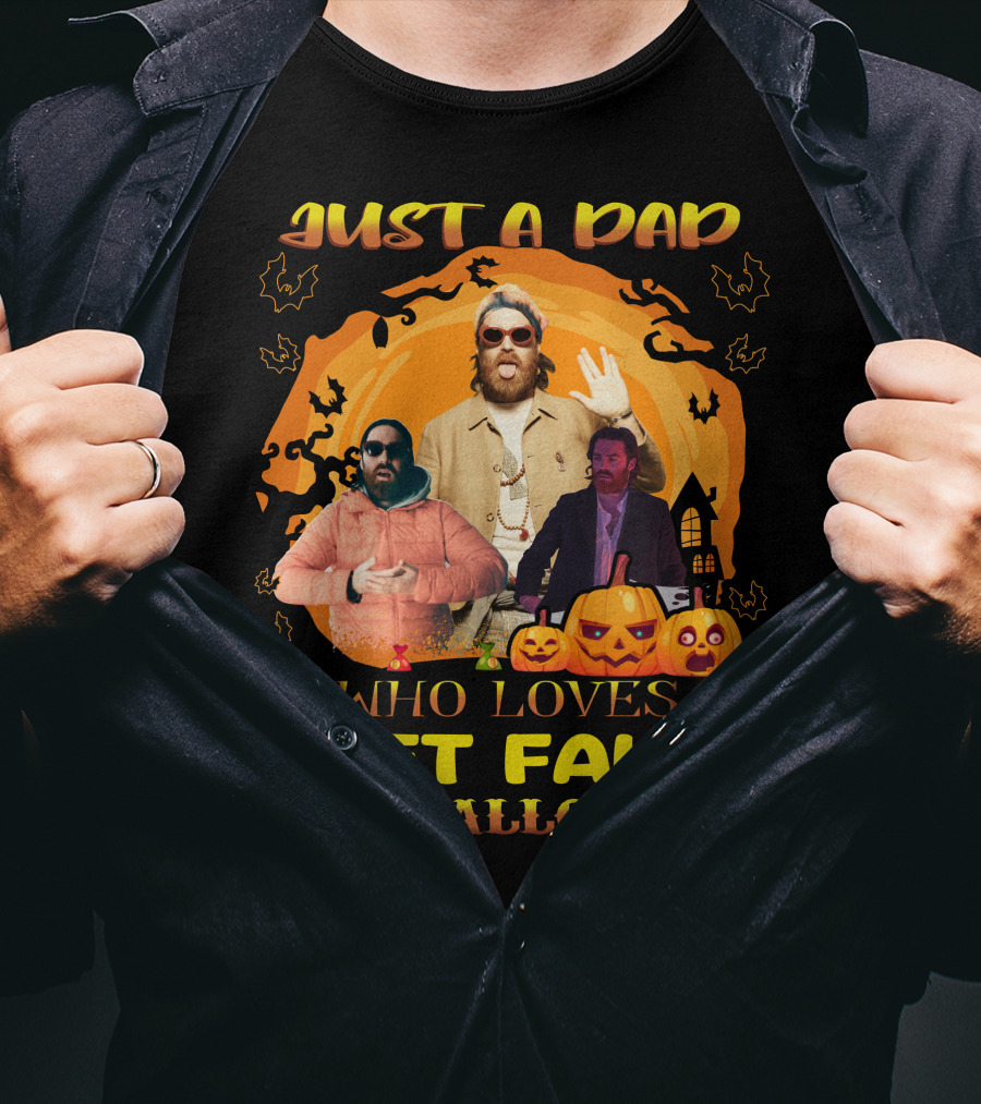 Just A Dad Who Loves Chet Faker Halloween Pumpkins Bats T-Shirt