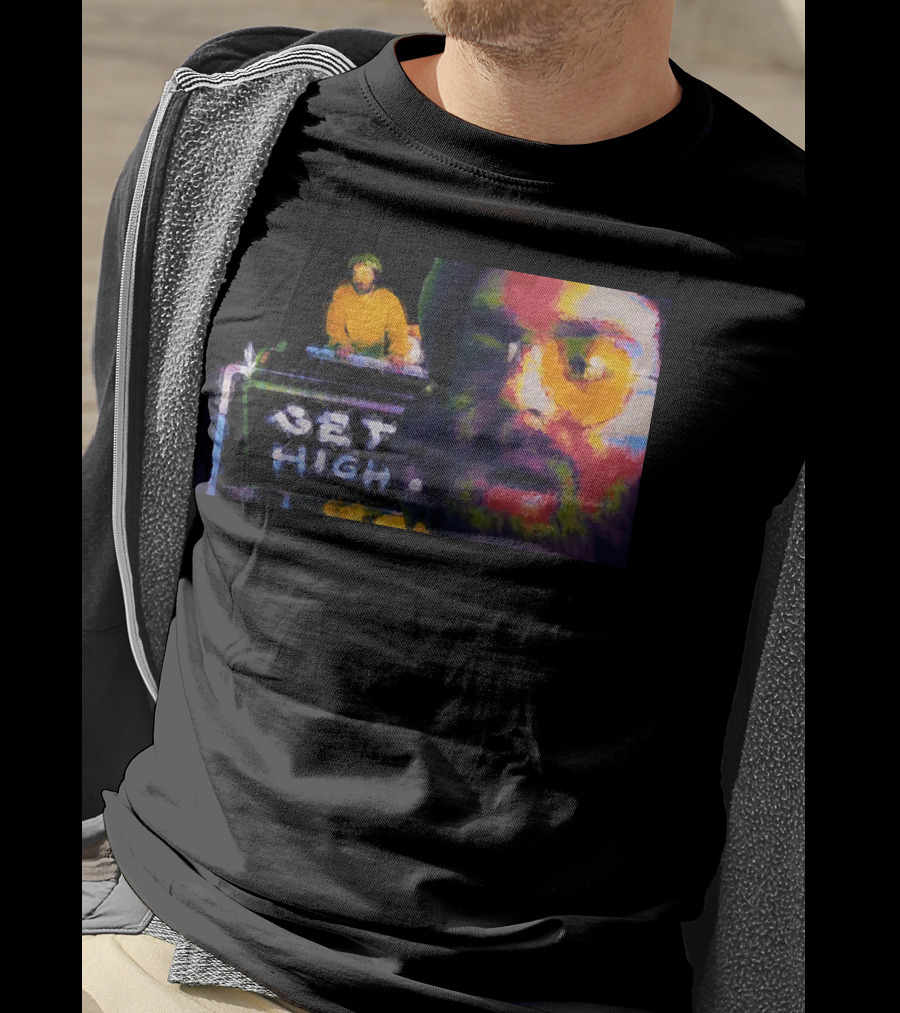 Get High Colorful Portrait And DJ Booth T-Shirt
