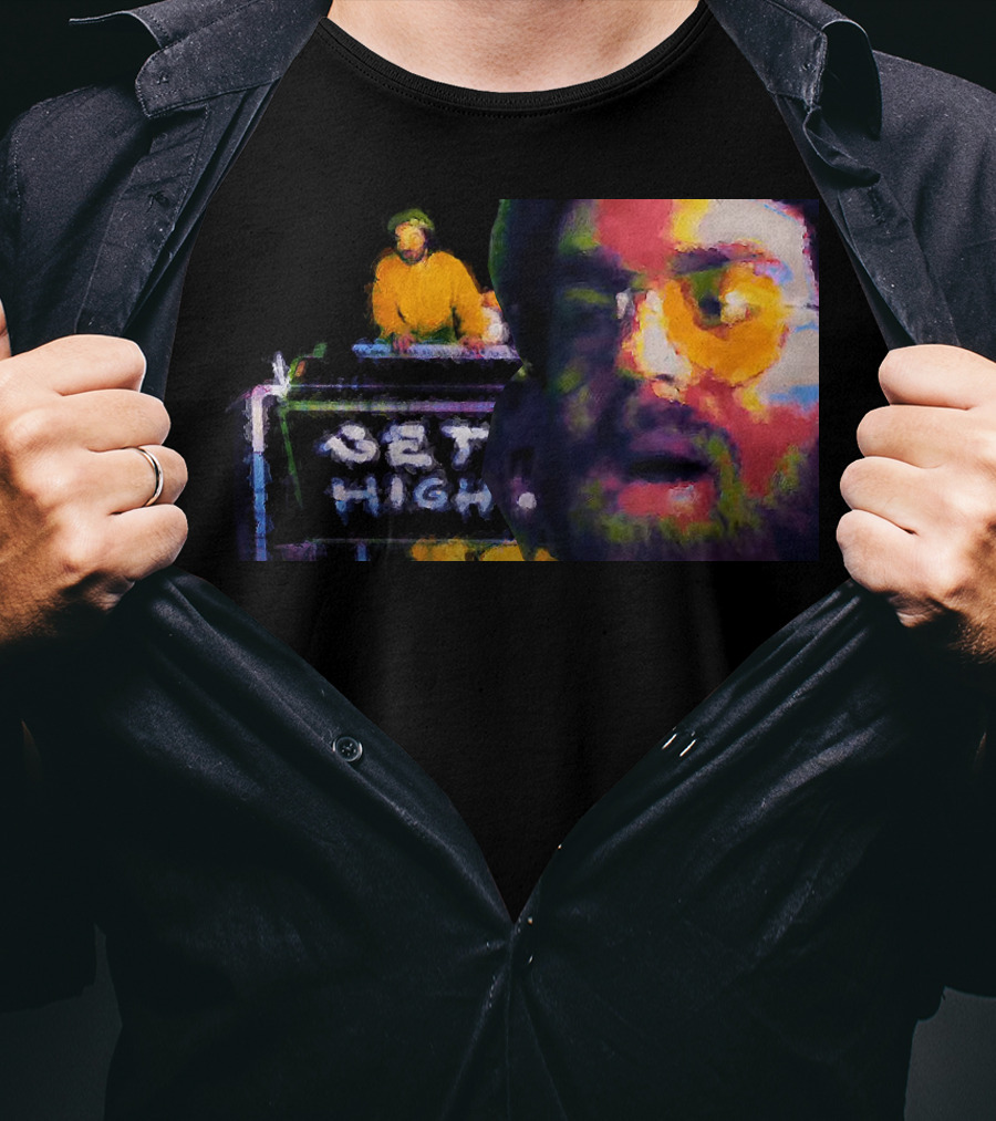 Get High Colorful Portrait And DJ Booth T-Shirt