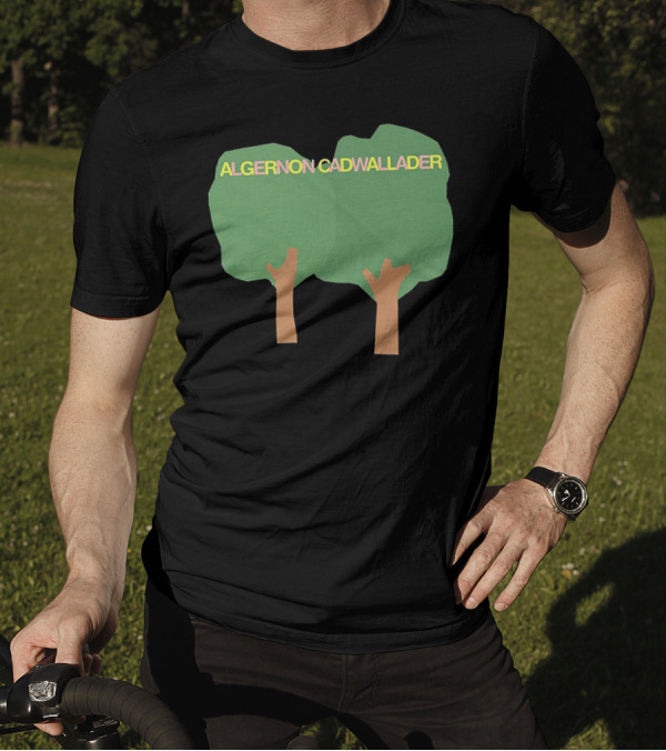 ALGERNON CADWALLADER Two Green Trees With Brown Trunks On A T-Shirt