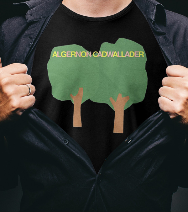 ALGERNON CADWALLADER Two Green Trees With Brown Trunks On A T-Shirt