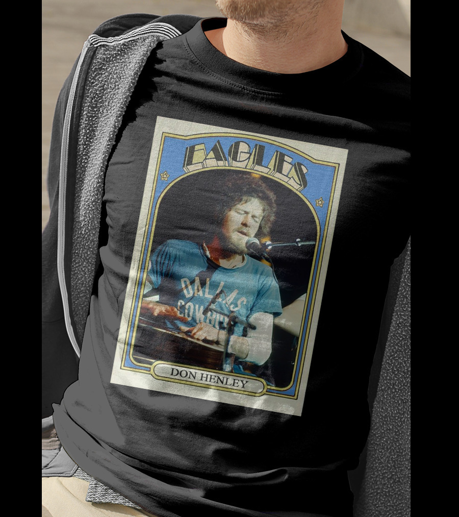 Eagles Don Henley Vintage Dallas Cowboys Card T-Shirt