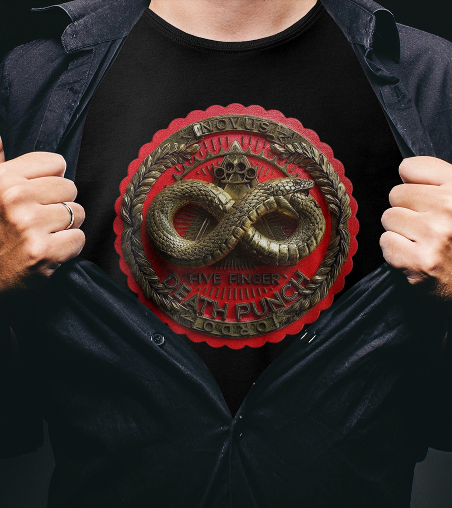 Five Finger Death Punch Novus Metal Snake Emblem T-Shirt