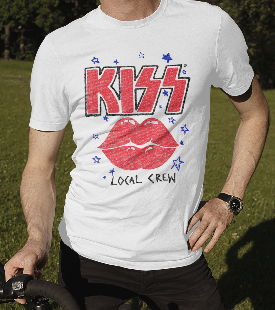 KISS Local Crew Lips And Stars T-Shirt