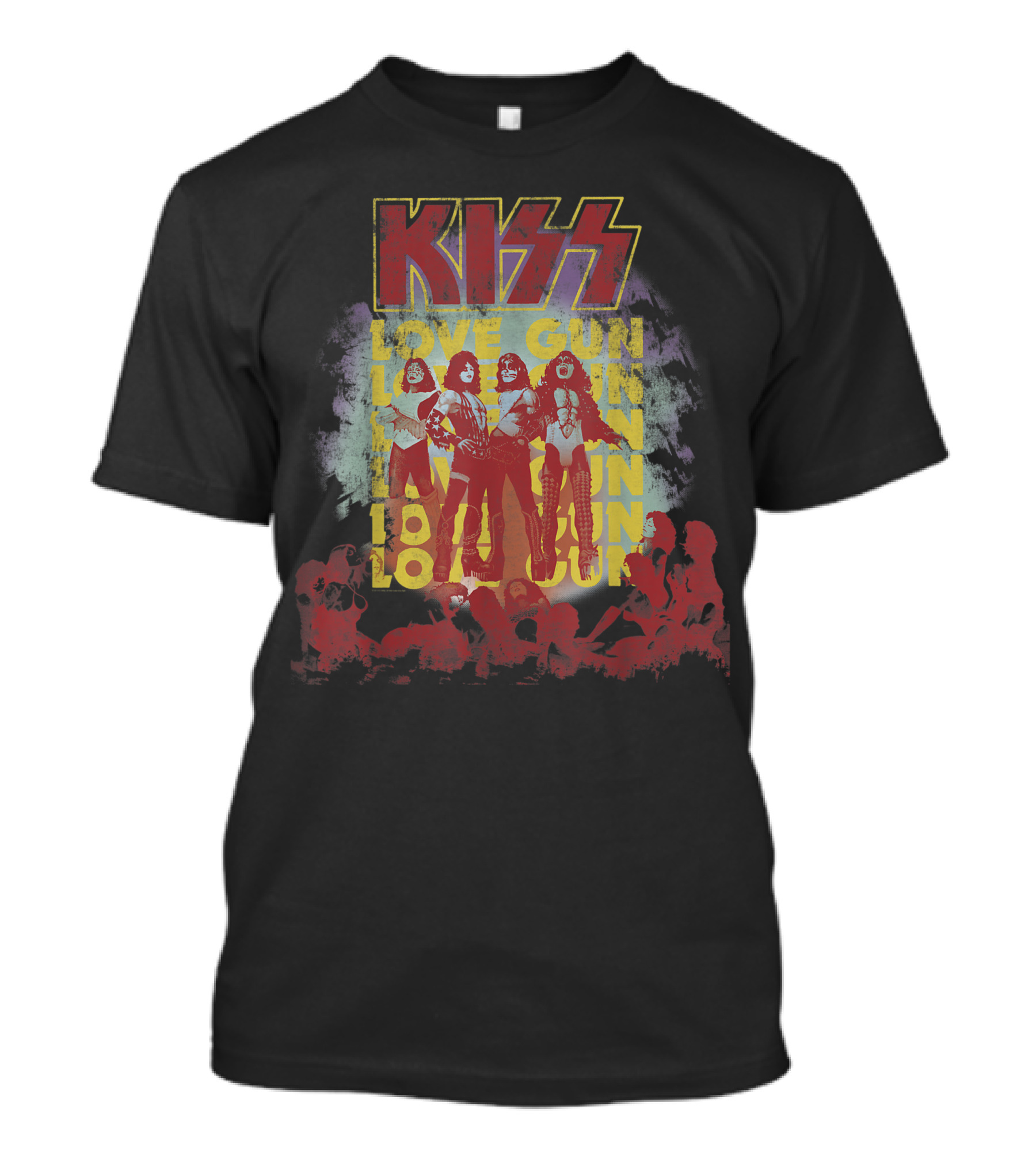 KISS Love Gun Album Art With Red T-Shirt