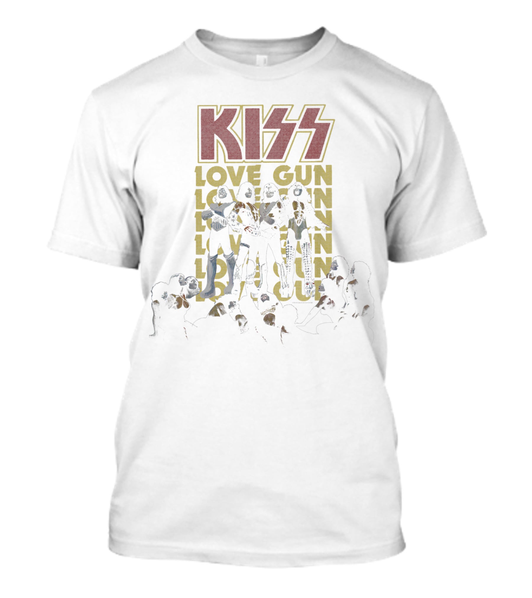 KISS Love Gun Band Members Iconic Album T-Shirt
