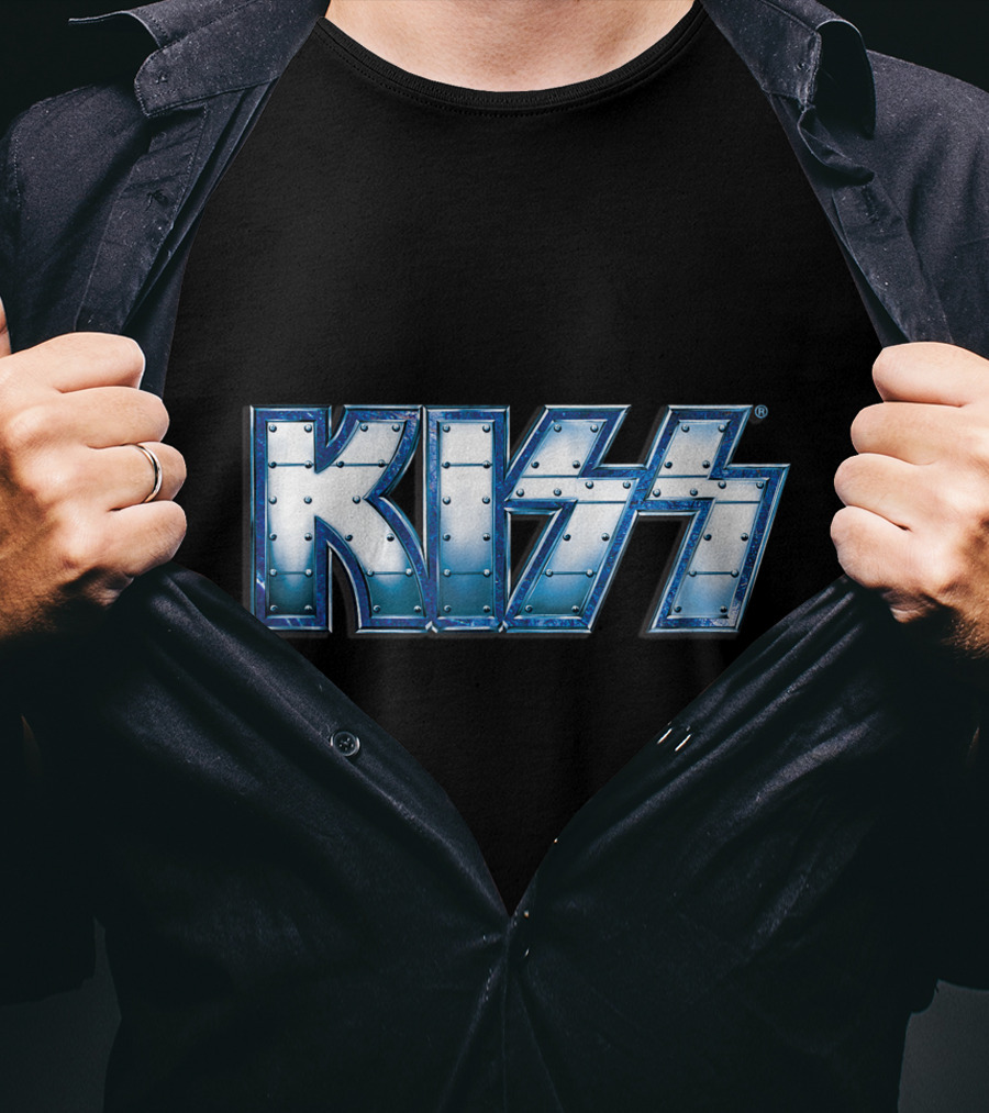 KISS Blue Steel Rivet T-Shirt