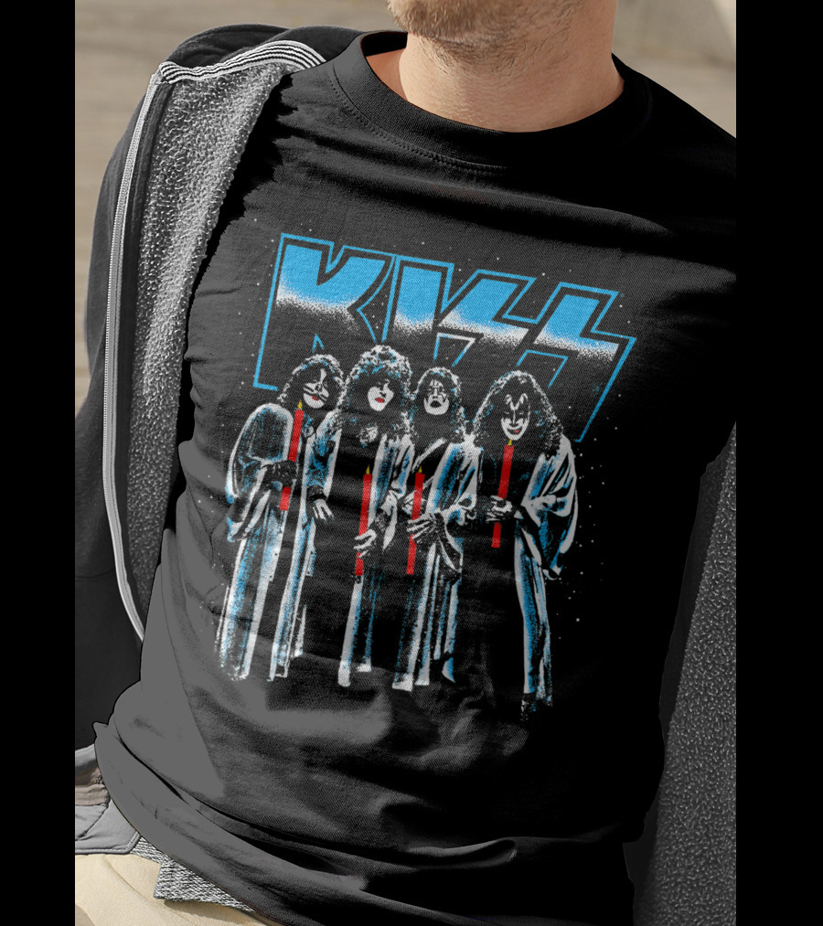 KISS Not So Silent Night Band Members Candle T-Shirt