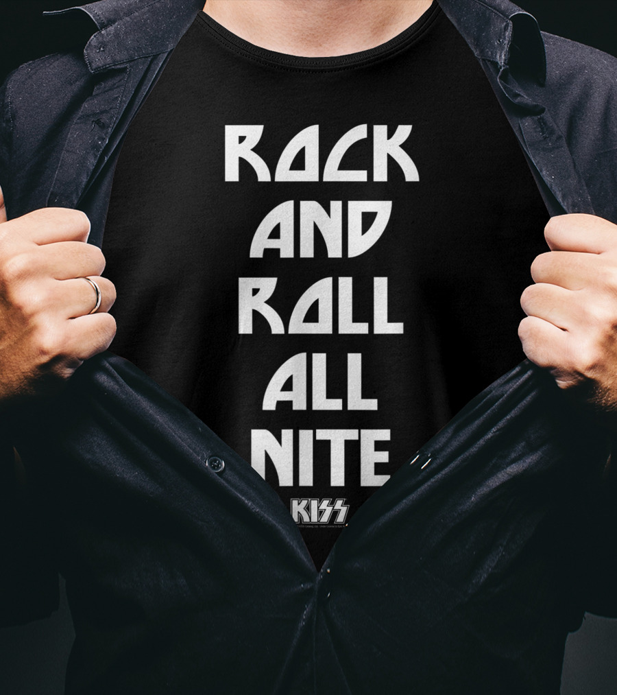 KISS Rock And Roll All Nite Lyrics T-Shirt