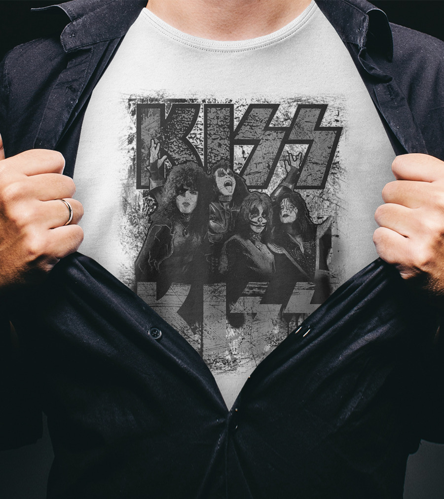 KISS Scratch Band Members Posing T-Shirt