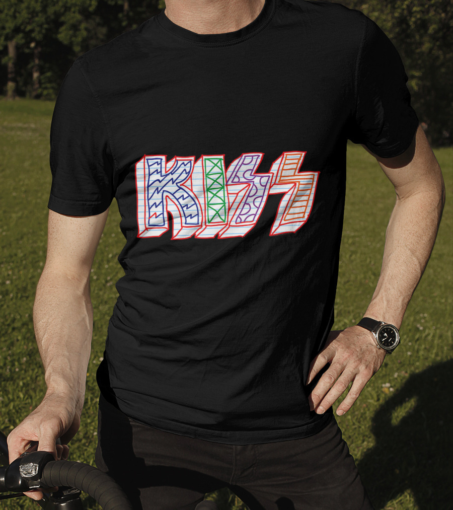 KISS Colorful Sketch Pattern Notebook T-Shirt