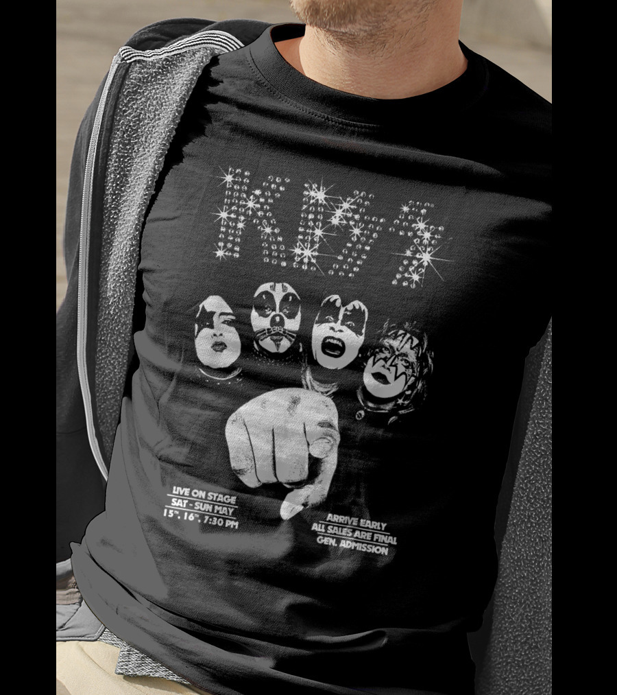 KISS We Want You Live On Stage May 15th 16th 7:30 PM General Admission T-Shirt