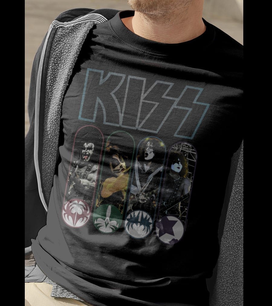 KISS Worldwide Band Members Iconic Makeup T-Shirt