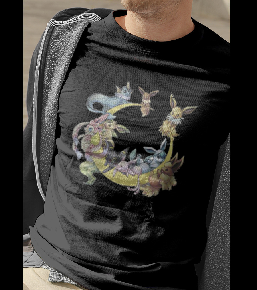 Eevee Evolutions Circle - Cool Pokemon T-Shirt