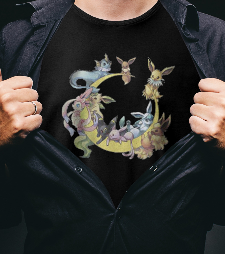 Eevee Evolutions Circle - Cool Pokemon T-Shirt