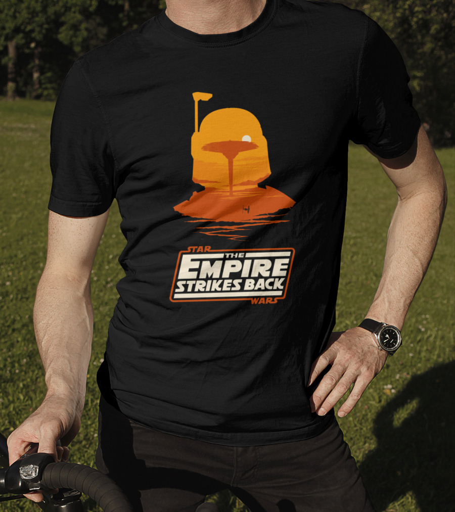 Star Wars Empire Strikes Back Boba Fett Cloud City Silhouette Scene T-Shirt