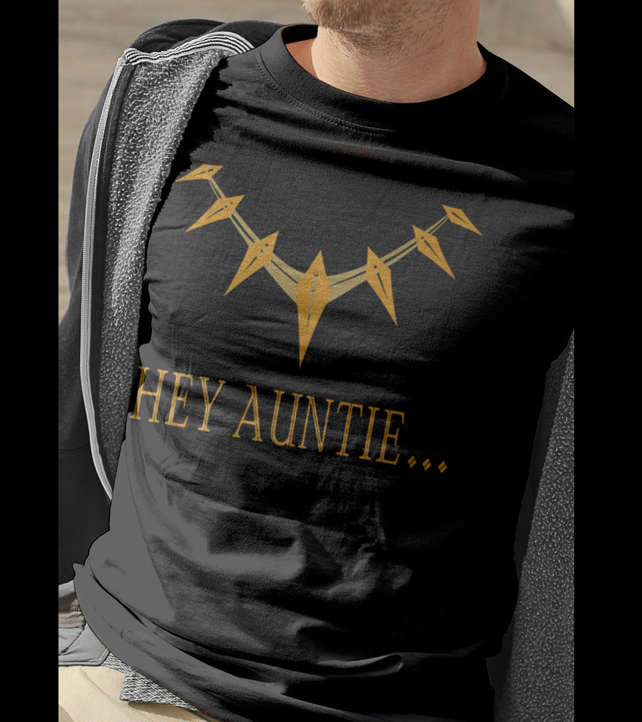 Black Panther Hey Auntie Necklace Iconic T-Shirt