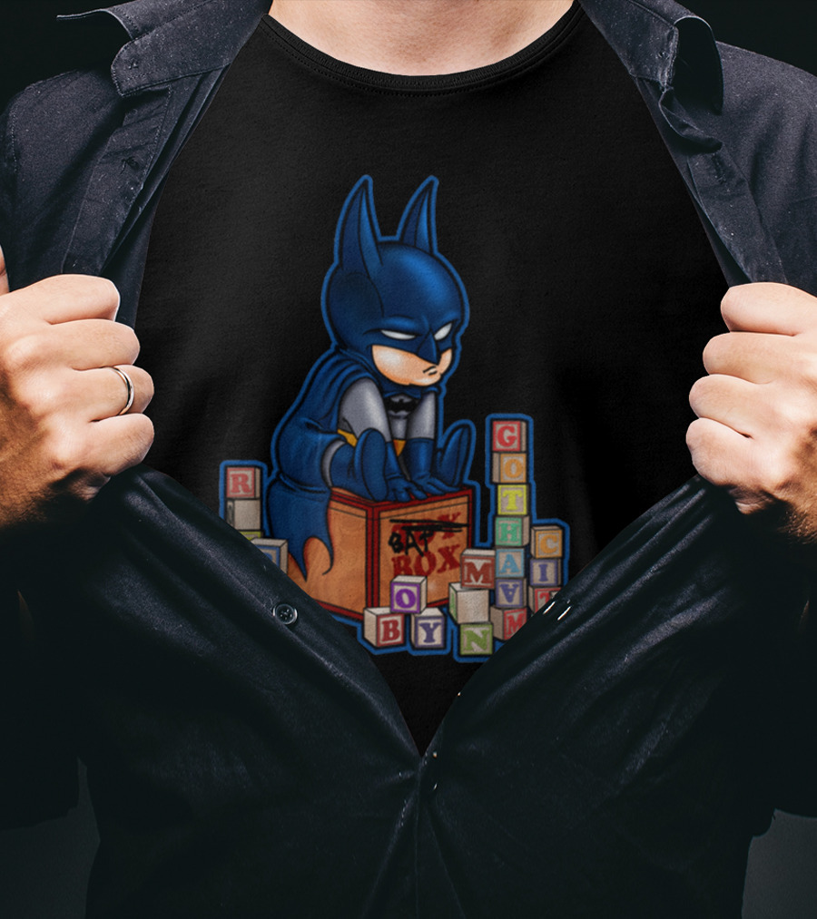 Cool Gotham Batman Blocks Joker Toy Box T-Shirt