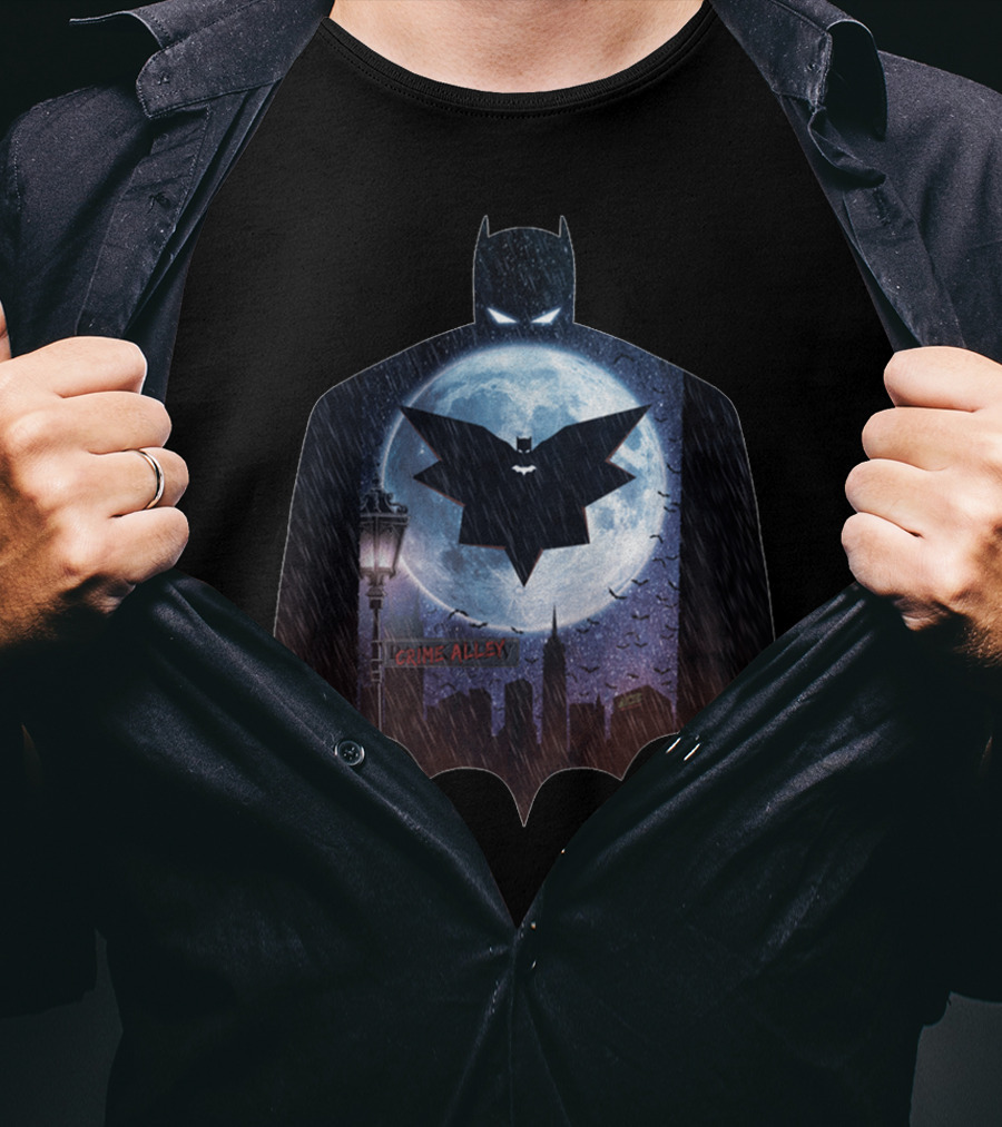 Batman Gotham Crime Alley Moon Dark Knight T-Shirt