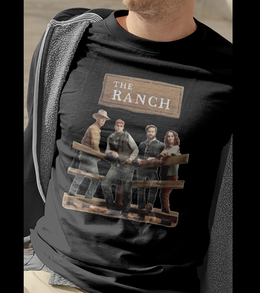 THE RANCH TV Show Cast Standing By Fence T-Shirt