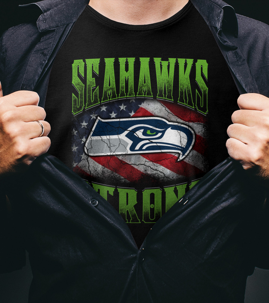 Seahawks Strong Usa Flag T-Shirt