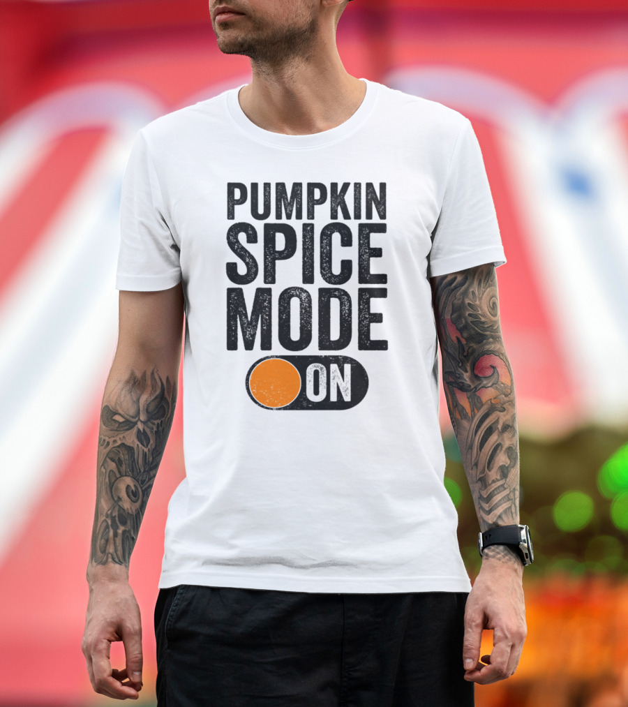 Pumpkin Spice Mode On Funny Fall Season Orange T-Shirt