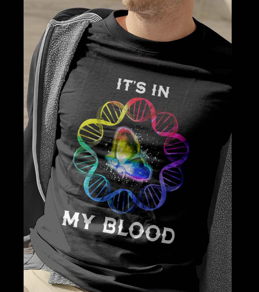 It's In My Blood DNA Rainbow Butterfly T-Shirt