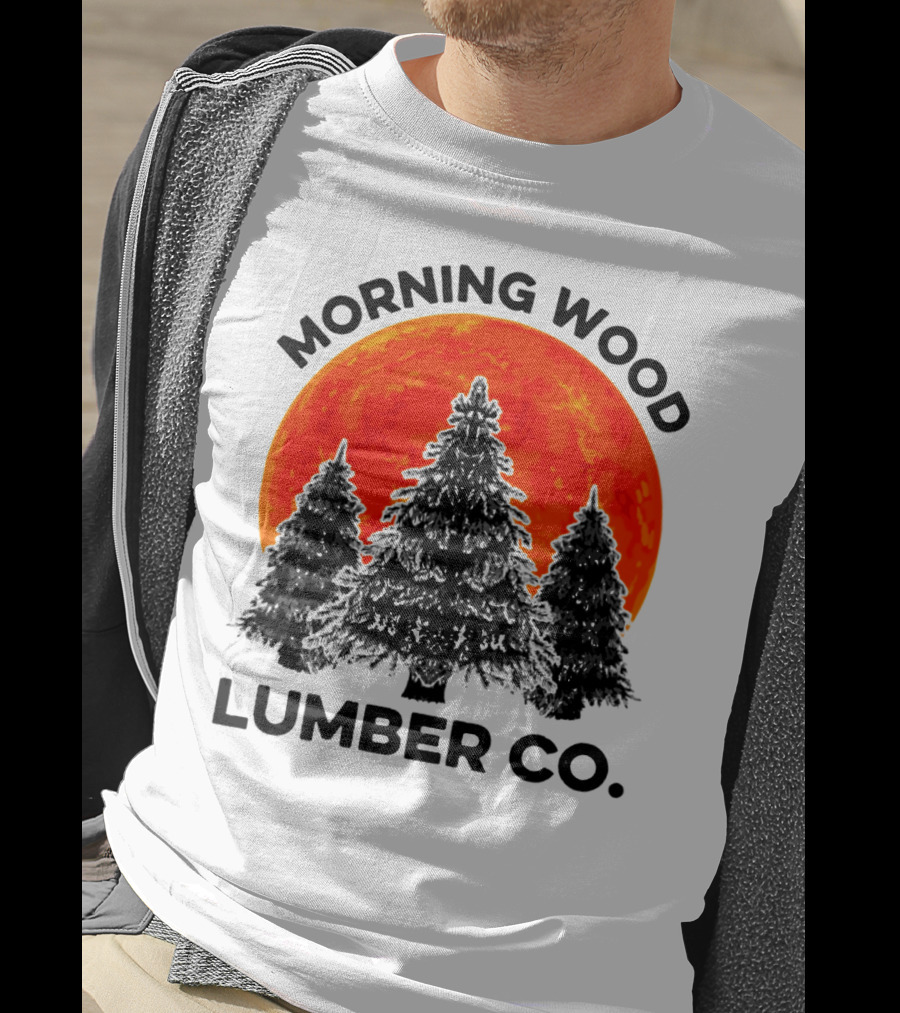Morning Wood Lumber Co Sunlit Forest Scene T-Shirt