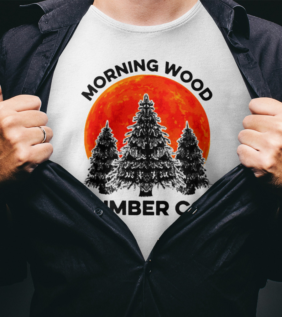 Morning Wood Lumber Co Sunlit Forest Scene T-Shirt