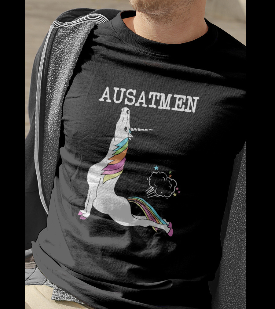 Ausatmen Unicorn Rainbow Cloud Stars T-Shirt
