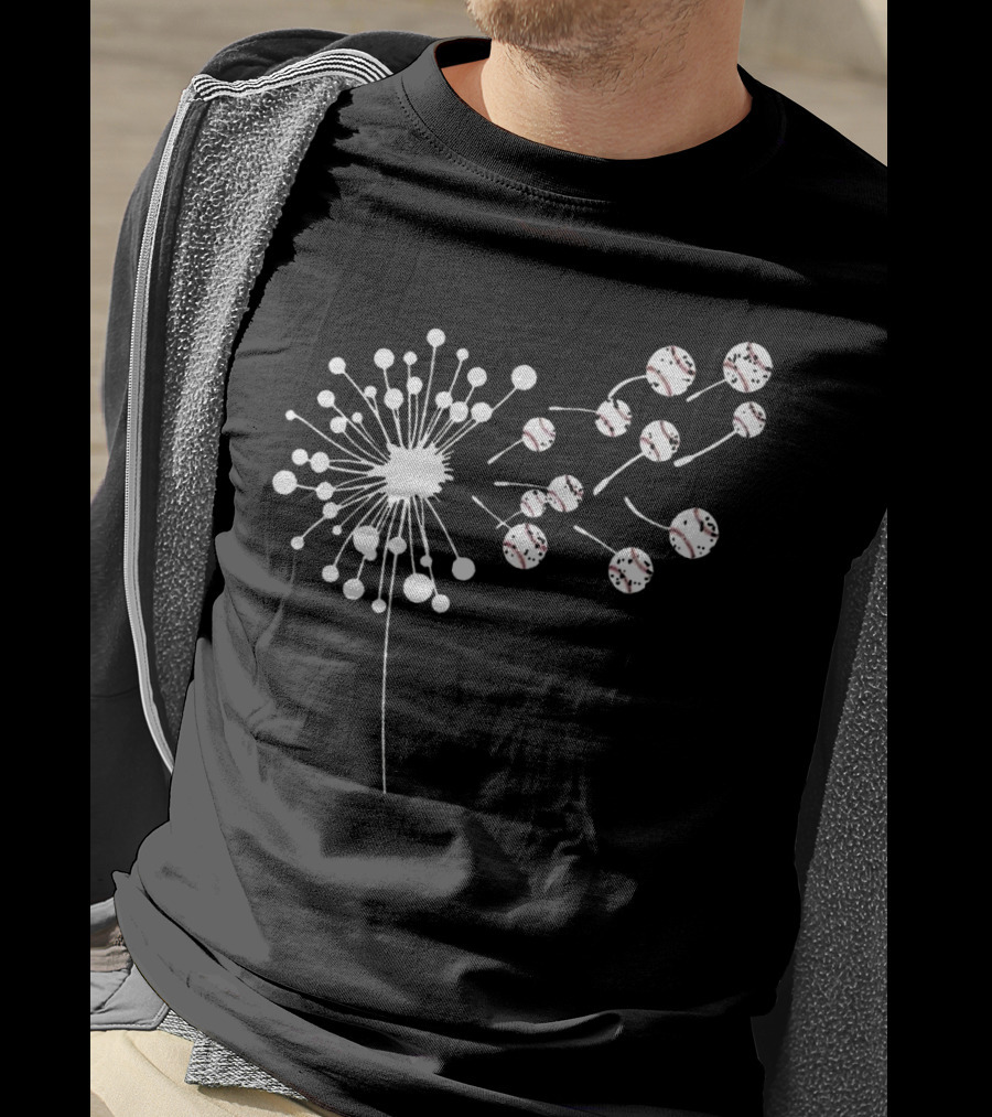 Dandelion Baseball Balls Dispersion Fun T-Shirt
