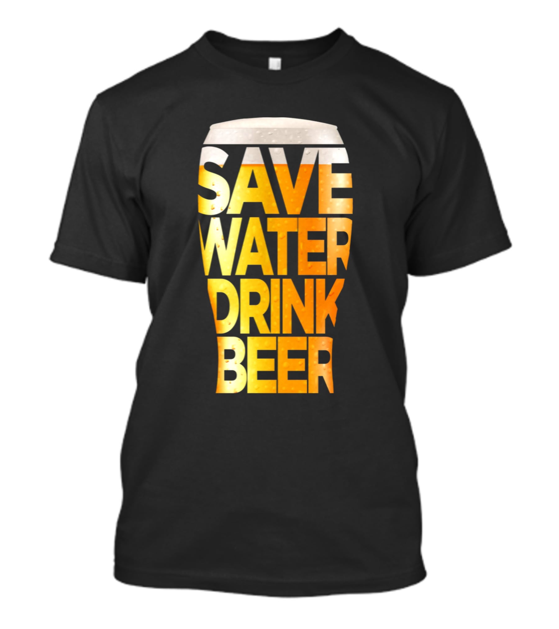 Save Water Drink Beer Retro Funny Beer Pint Glass T-Shirt