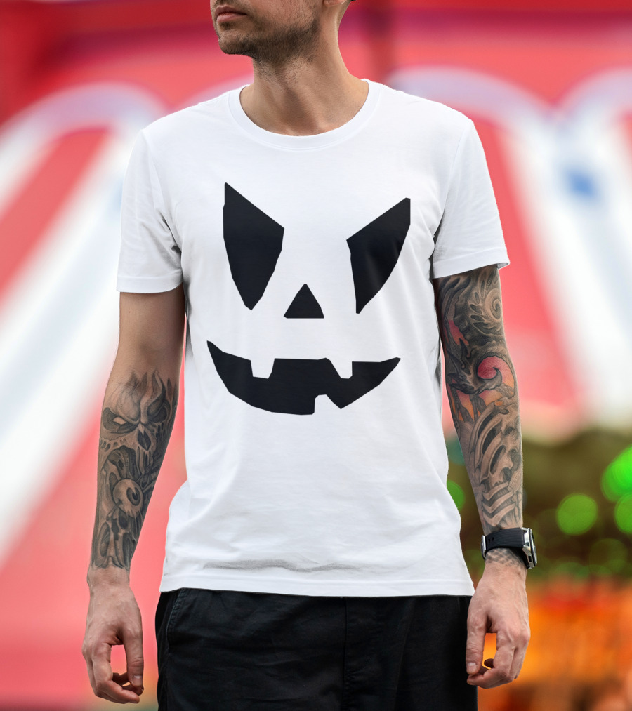 Halloween Pumpkin Carving Cute Kids Fun Funny Jack-O'-Lantern Face T-Shirt