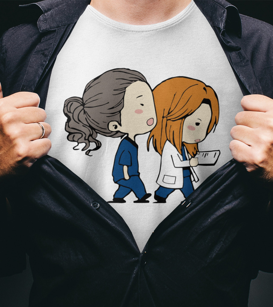 Best Friend Doctor Characters Walking Together T-Shirt