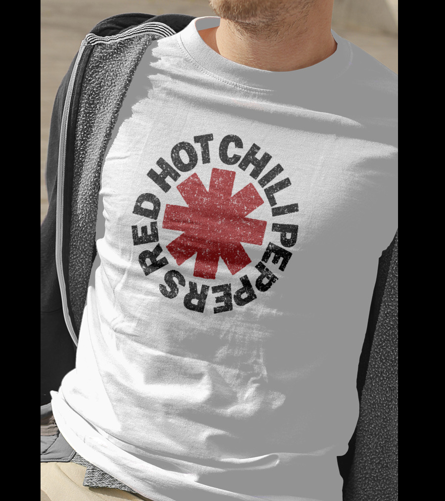 Red Hot Chili Peppers Distressed Logo Star T-Shirt