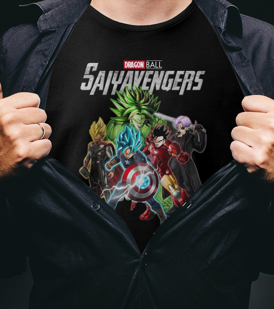 Dragon Ball Saiyavengers Superhero Fusion Characters T-Shirt