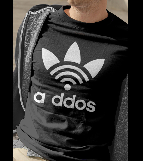 A DDOS Distinctive WiFi Hacker T-Shirt