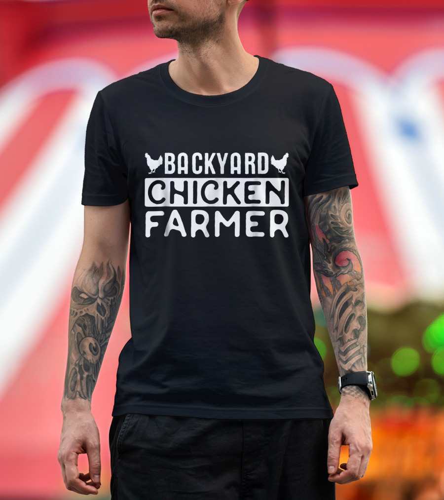Backyard Chicken Farmer with White Chicken T-Shirt