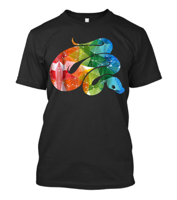 Ball Python Geometric Rainbow T-Shirt