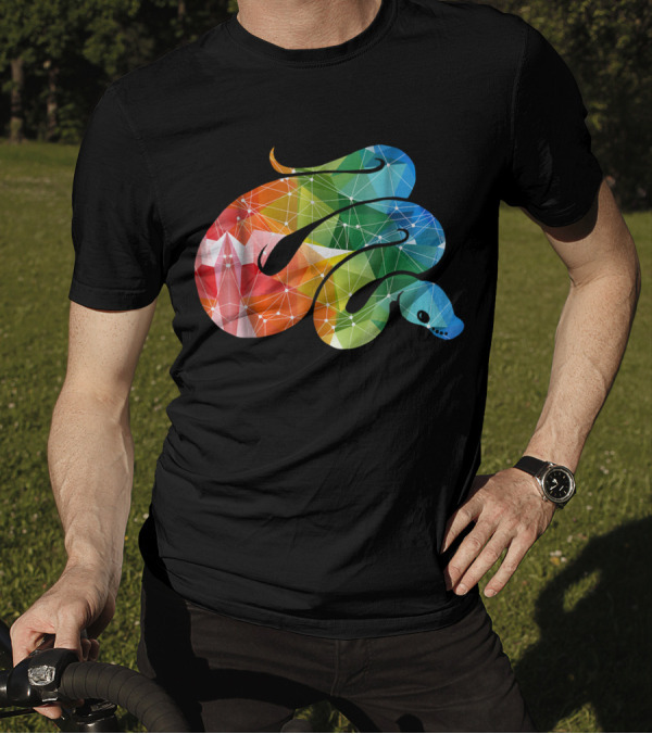 Ball Python Geometric Rainbow T-Shirt