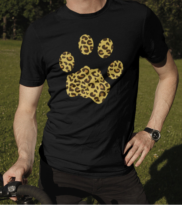 Cheetah Paw Print Leopard T-Shirt