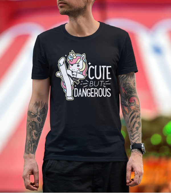 Premium T-Shirt: Cute But Dangerous Karate Taekwondo Unicorn T-Shirt Cute But Dangerous Karate Taekwondo Unicorn T-Shirt