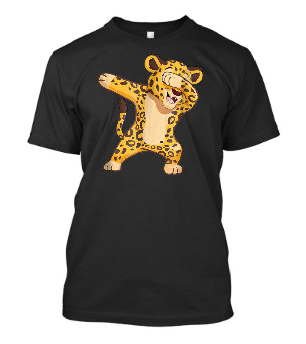 Dabbing Leopard Dabb Dance Cartoon T-Shirt