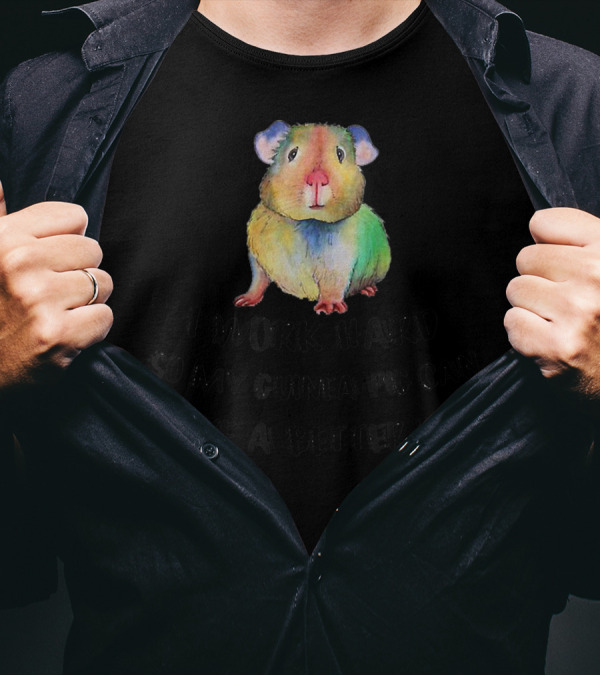 I Work Hard So My Guinea Pig Can Have A Better Life Rainbow Guinea Pig T-Shirt