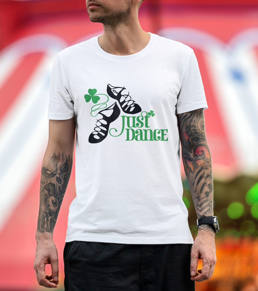 Just Dance Irish Shamrock and Irish Dance Shoes T-Shirt