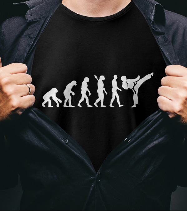 Karate Evolution Funny Taekwondo Martial Arts Humor Co T-Shirt