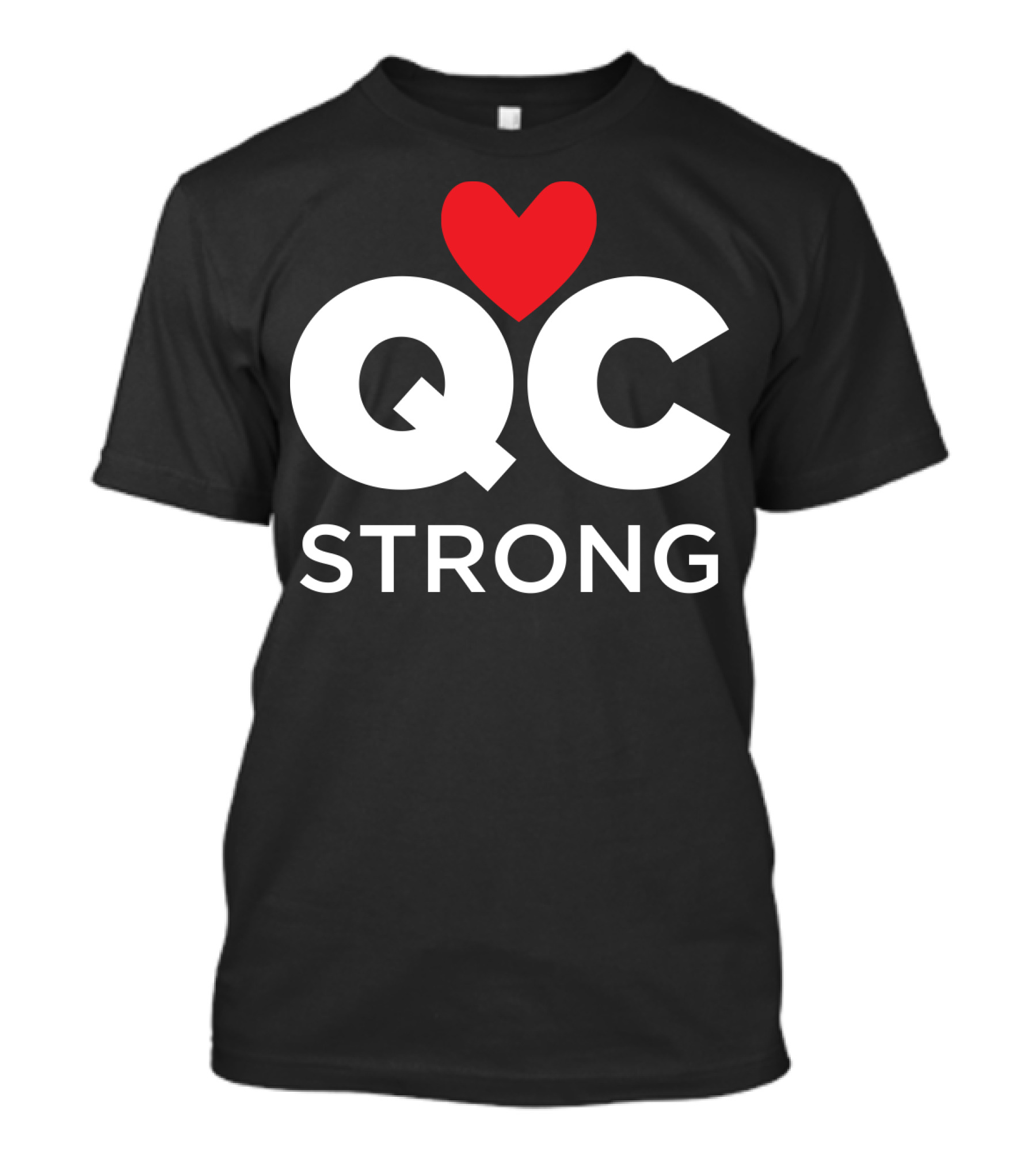 QC Strong Quad City Strong Heart T-Shirt