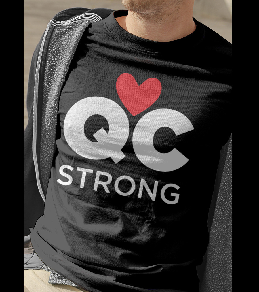 QC Strong Quad City Strong Heart T-Shirt
